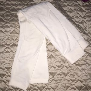 White Fleece Leggings